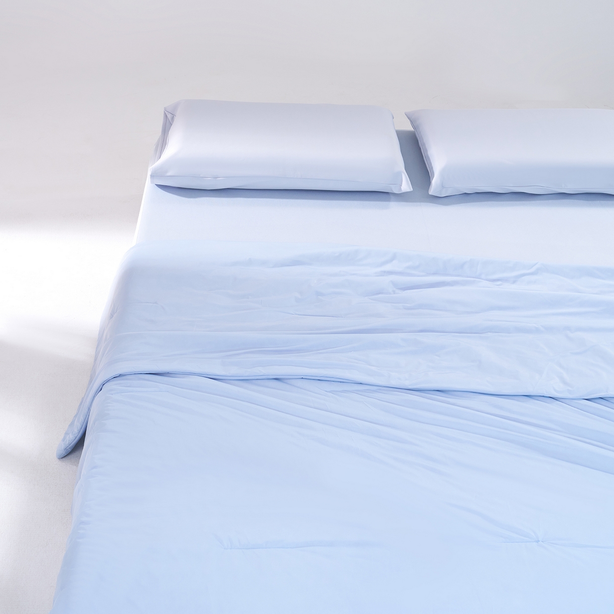 91家纺网 家纺一手货源 找家纺 花享莱 2026新款亚朵酒店同款被深睡双感凉感被夏被夏凉被空调被控温被pro3.0 双面凉感静水蓝