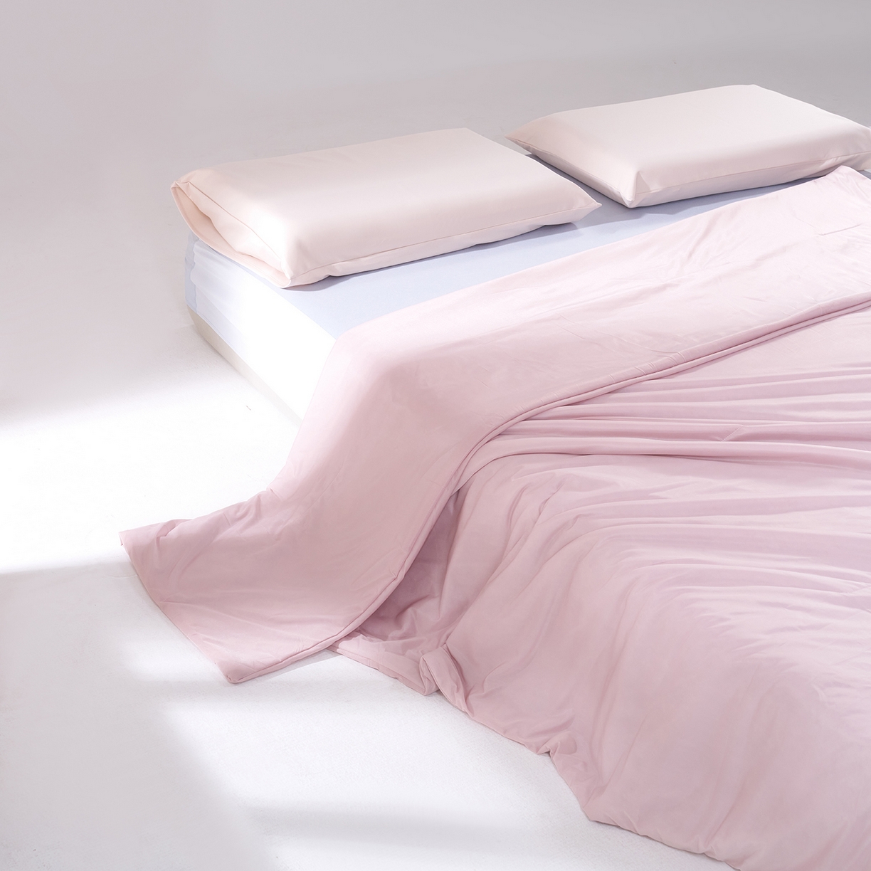 91家纺网 家纺一手货源 找家纺 花享莱 2026新款亚朵酒店同款被深睡双感凉感被夏被夏凉被空调被控温被pro3.0 双面凉感橘雾粉