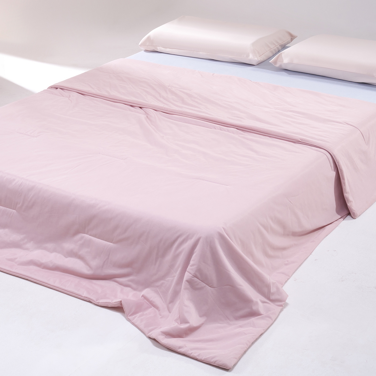 91家纺网 家纺一手货源 找家纺 花享莱 2026新款亚朵酒店同款被深睡双感凉感被夏被夏凉被空调被控温被pro3.0 双面凉感橘雾粉