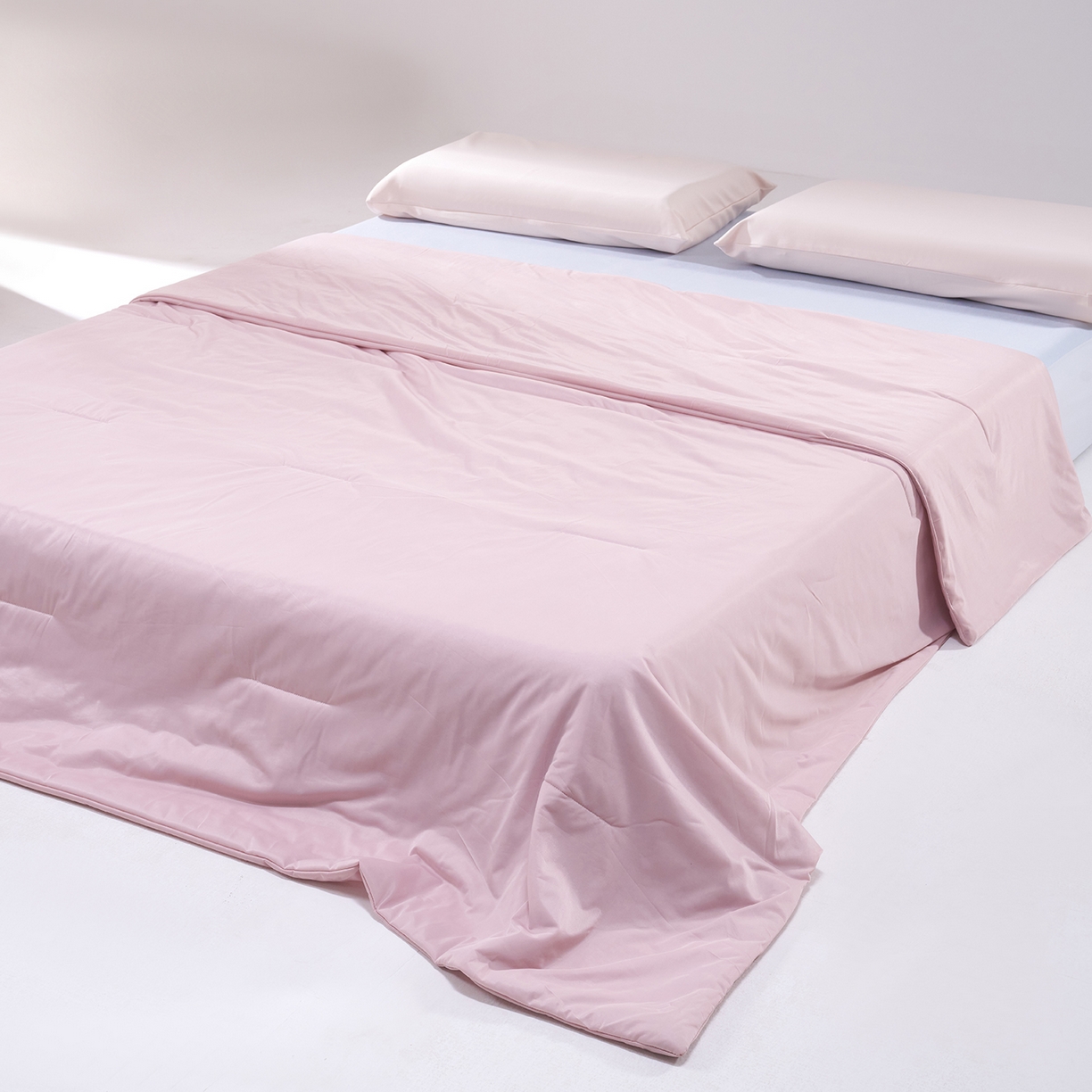 91家纺网 家纺一手货源 找家纺 花享莱 2026新款亚朵酒店同款被深睡双感凉感被夏被夏凉被空调被控温被pro3.0 双面凉感橘雾粉