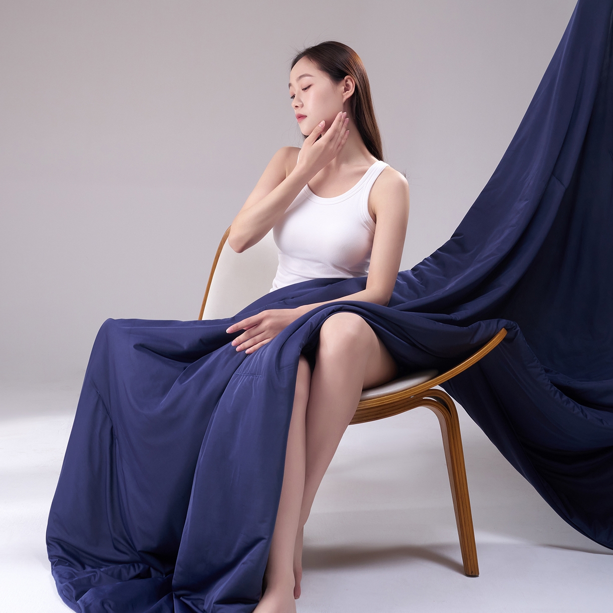 91家纺网 家纺一手货源 找家纺 花享莱 2026新款亚朵酒店同款被深睡双感凉感被夏被夏凉被空调被控温被pro3.0 双面凉感深睡蓝