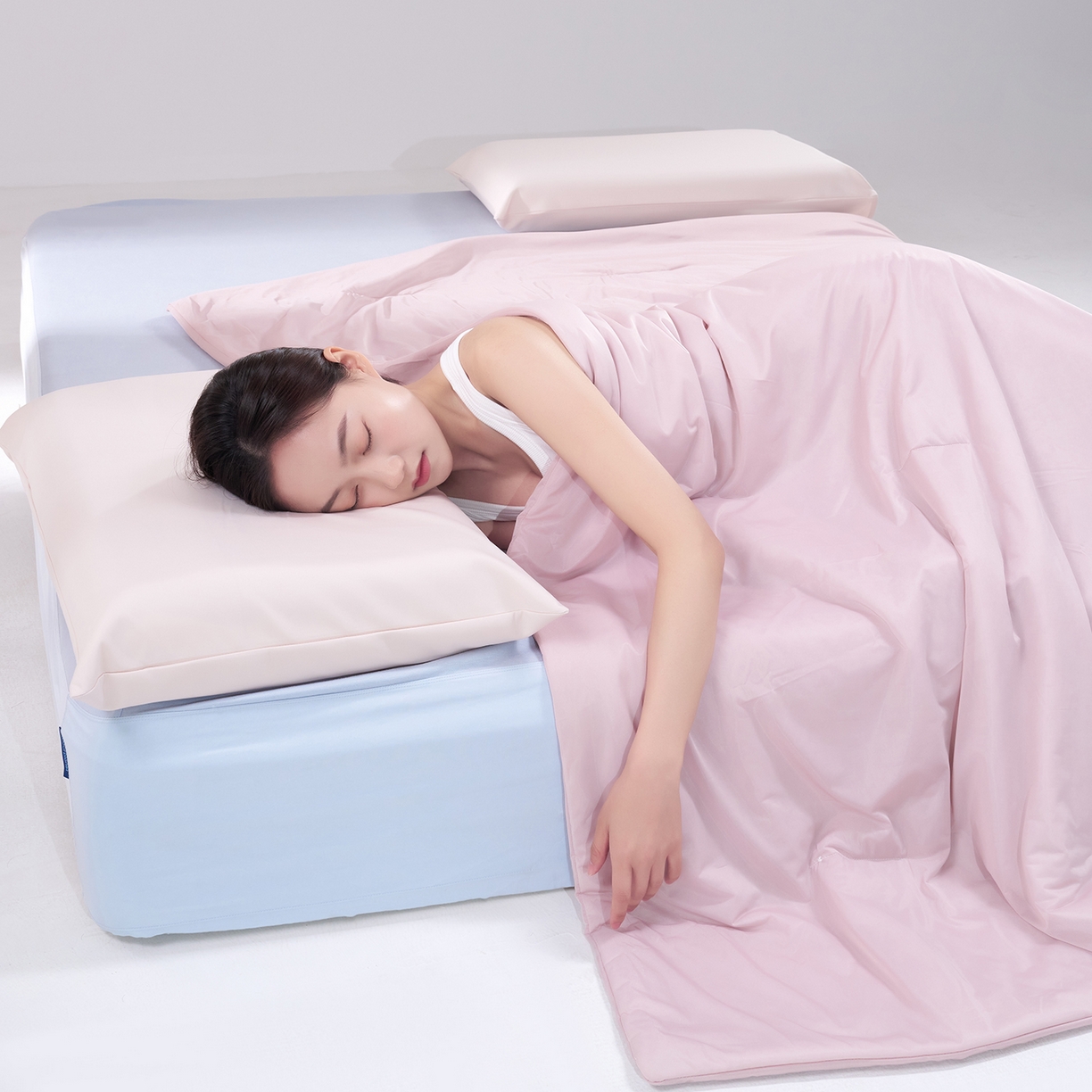 91家纺网 家纺一手货源 找家纺 花享莱 2026新款亚朵酒店同款被深睡双感凉感被夏被夏凉被空调被控温被pro3.0 双面凉感橘雾粉