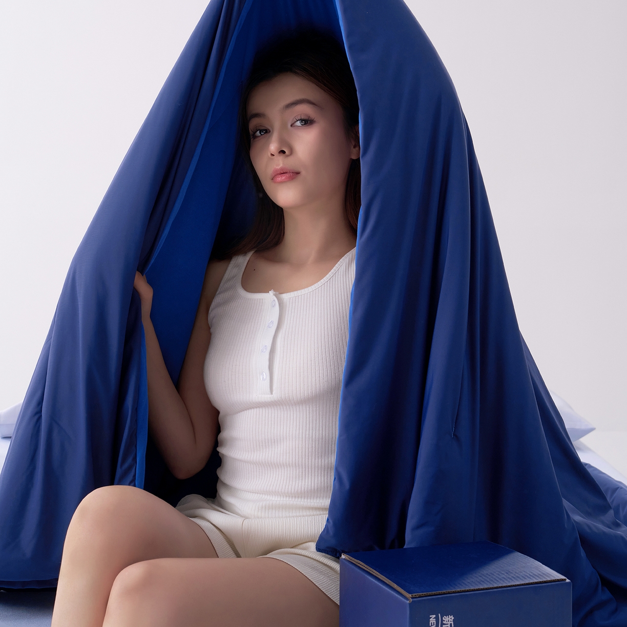 91家纺网 家纺一手货源 找家纺 花享莱 2026新款亚朵同款质量夏季双感深睡被夏被夏被夏凉被pro3.0 深睡蓝