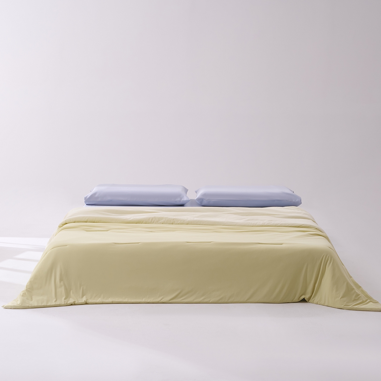 91家纺网 家纺一手货源 找家纺 花享莱 2026新款亚朵同款质量夏季双感深睡被夏被夏被夏凉被pro3.0 竹青黄