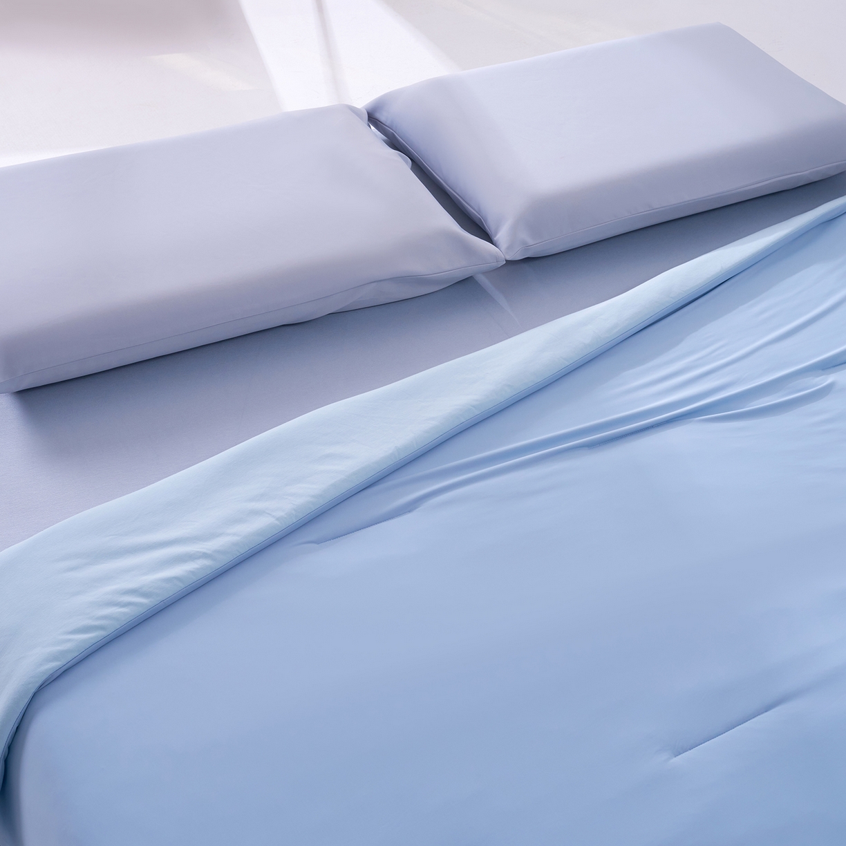 91家纺网 家纺一手货源 找家纺 花享莱 2026新款亚朵同款质量夏季双感深睡被夏被夏被夏凉被pro3.0 静水蓝