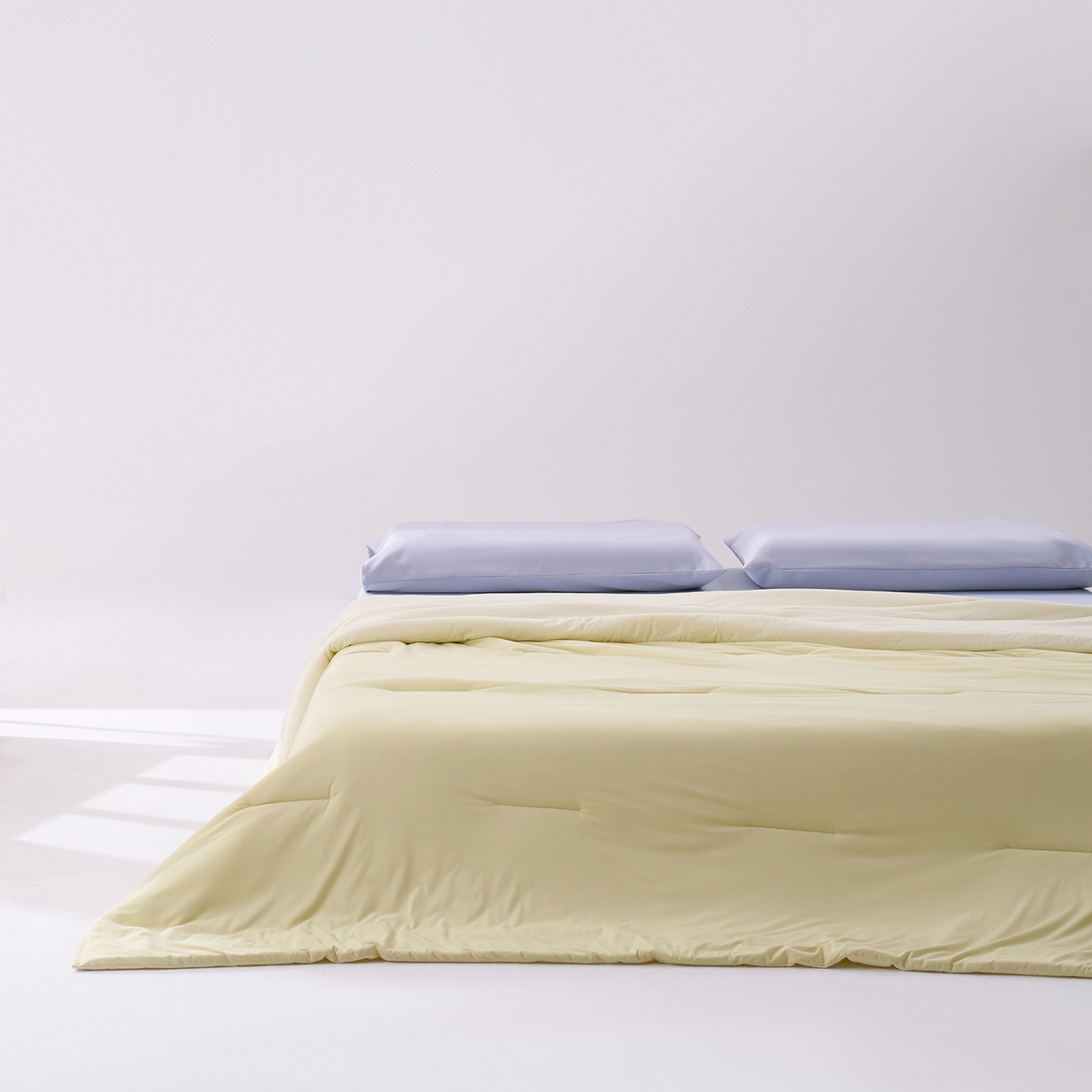 91家纺网 家纺一手货源 找家纺 花享莱 2026新款亚朵同款质量夏季双感深睡被夏被夏被夏凉被pro3.0 竹青黄