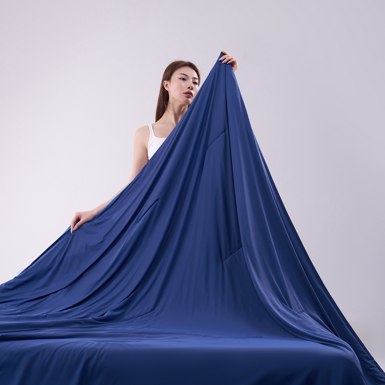 91家纺网 家纺一手货源 找家纺 花享莱 2026新款高品质亚朵酒店同款夏季双感深睡被夏被夏凉被空调被pro3.0 深睡蓝