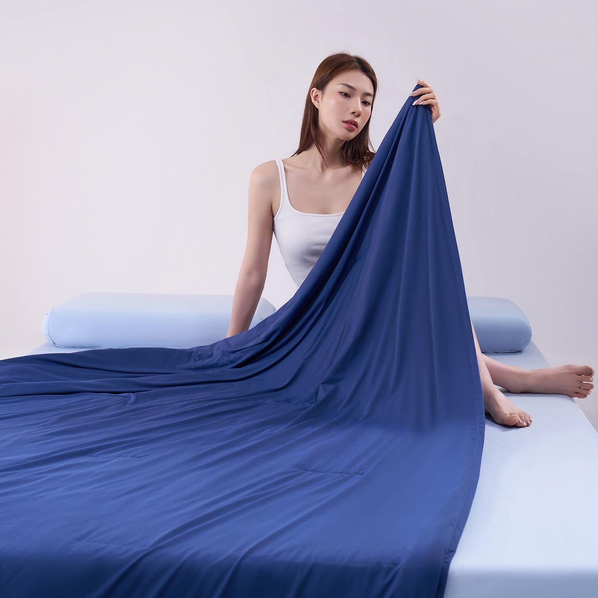 91家纺网 家纺一手货源 找家纺 花享莱 2026新款高品质亚朵酒店同款夏季双感深睡被夏被夏凉被空调被pro3.0 深睡蓝