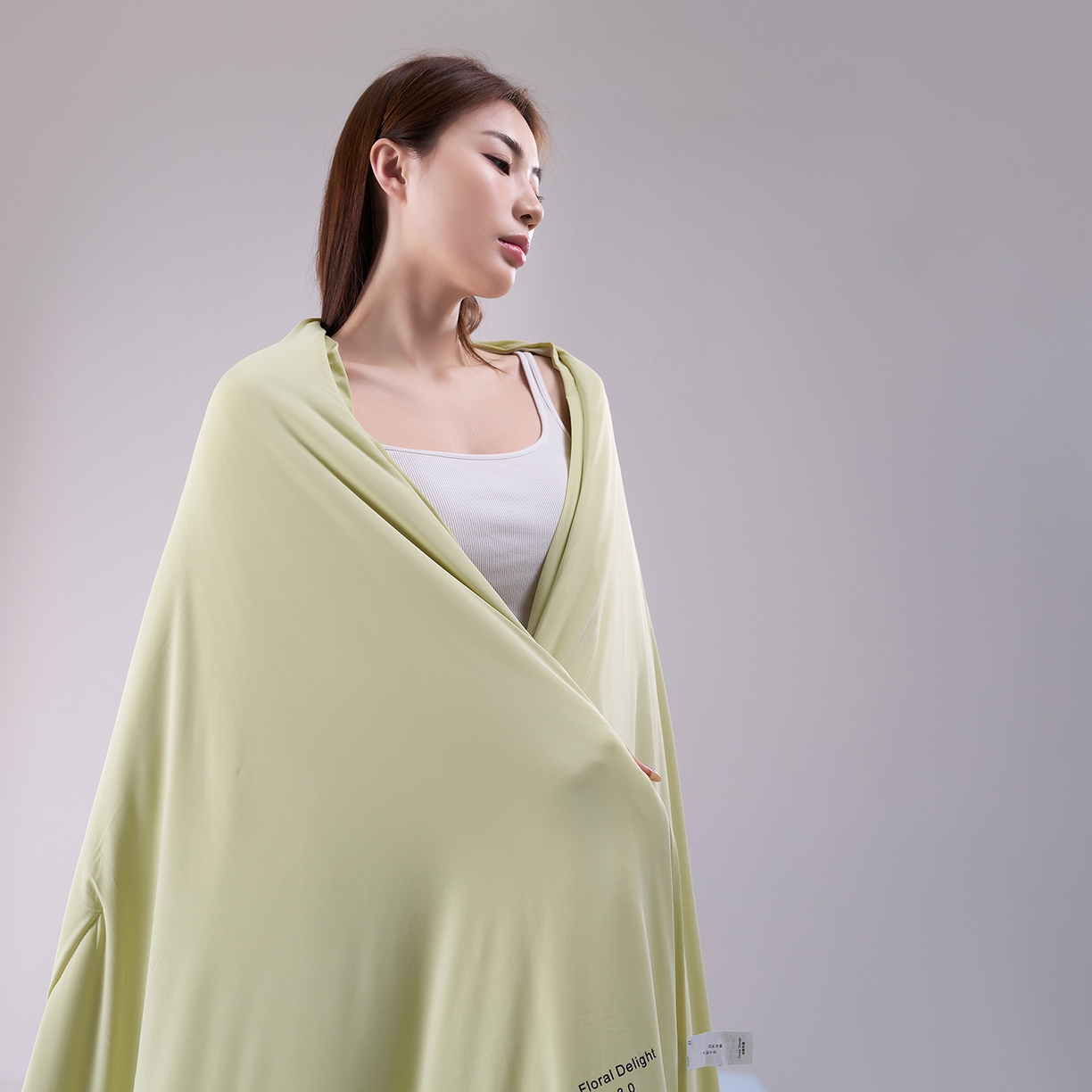 91家纺网 家纺一手货源 找家纺 花享莱 2026新款高品质亚朵酒店同款夏季双感深睡被夏被夏凉被空调被pro3.0 竹青黄