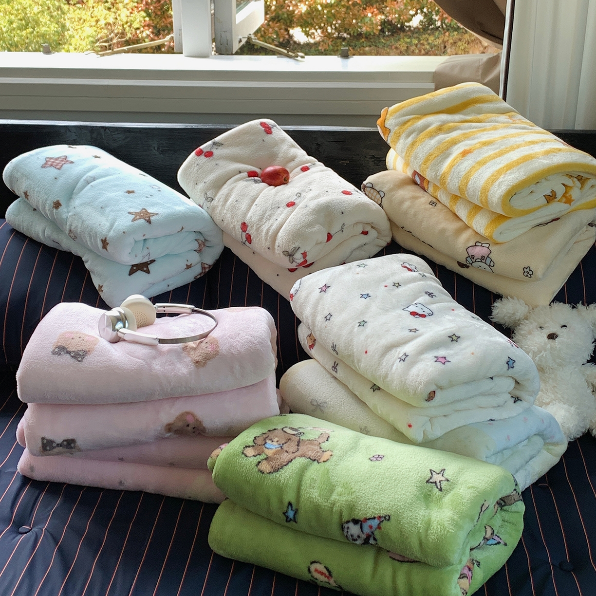 桃喜 2026新款330g双面印花牛奶绒毛毯毯子 组合图仅供展示不可下单