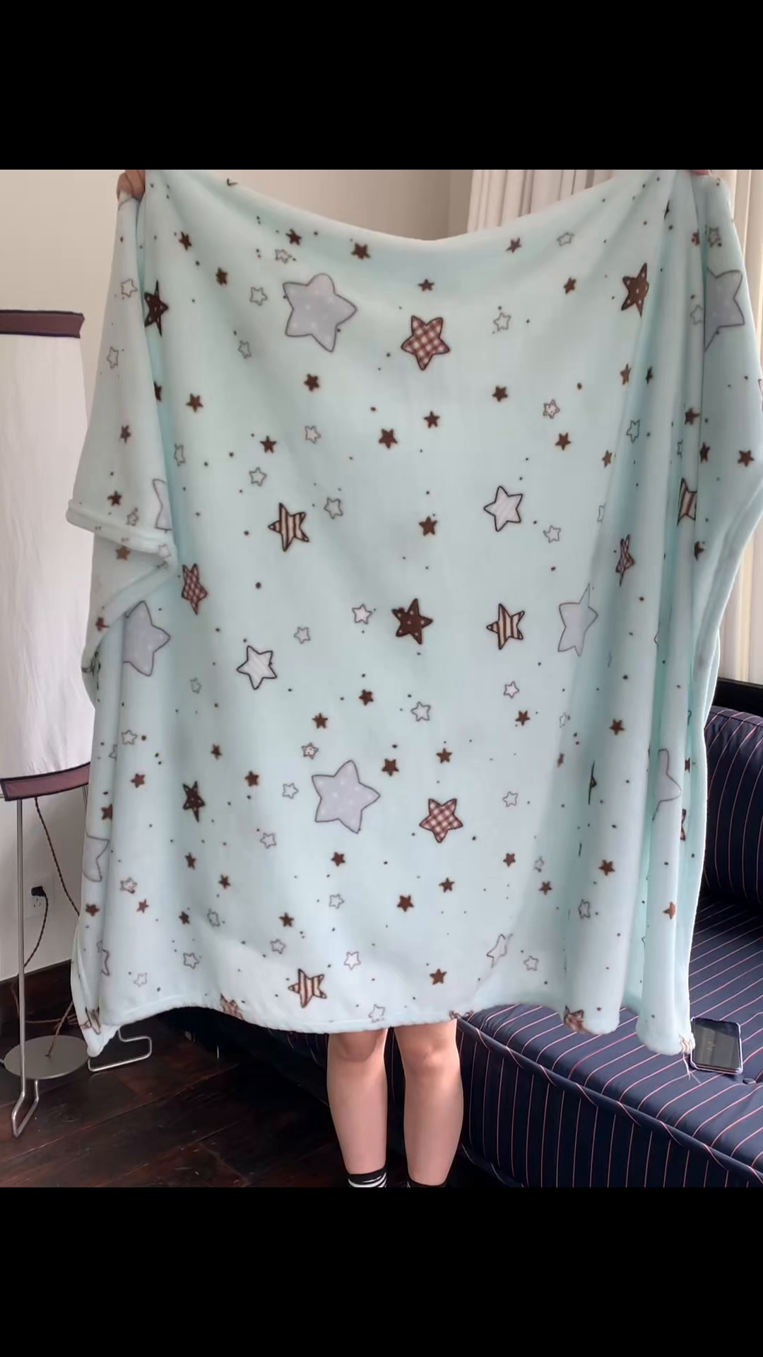 91家纺网 家纺一手货源 找家纺 桃喜 2026新款330g双面印花牛奶绒毛毯毯子 薄荷星冰乐