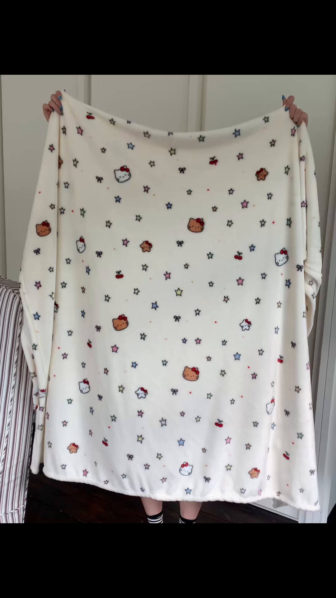 91家纺网 家纺一手货源 找家纺 桃喜 2026新款330g双面印花牛奶绒毛毯毯子 星星猫咪