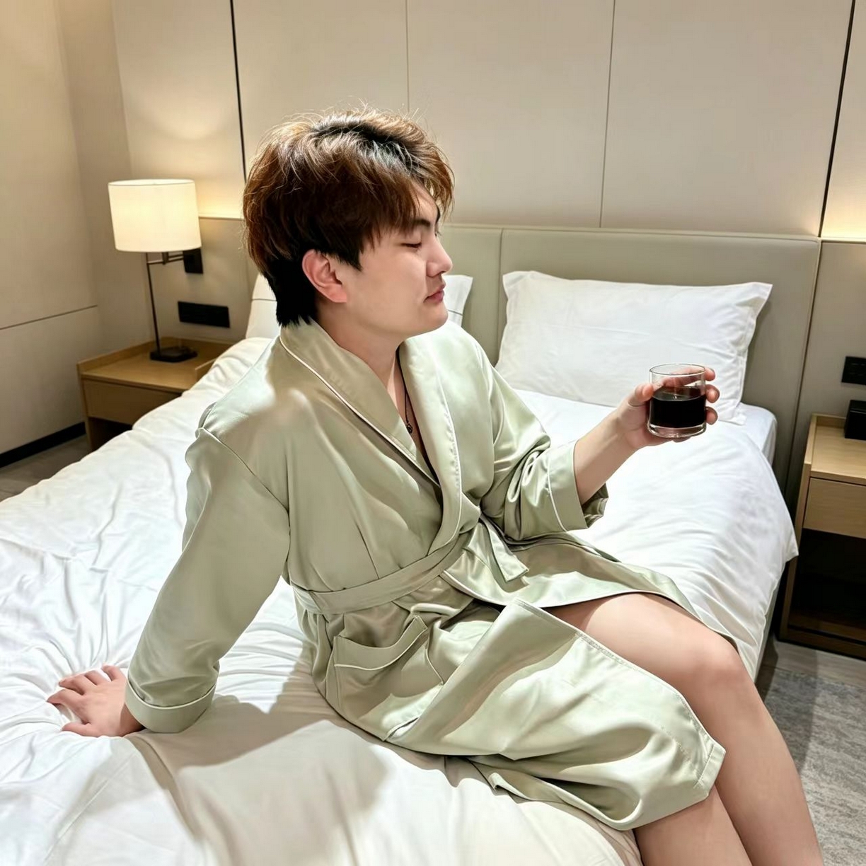 91家纺网 家纺一手货源 找家纺 （总）安力森/诚臻酒店用品 2026新款简约纯色亲肤丝滑浴袍