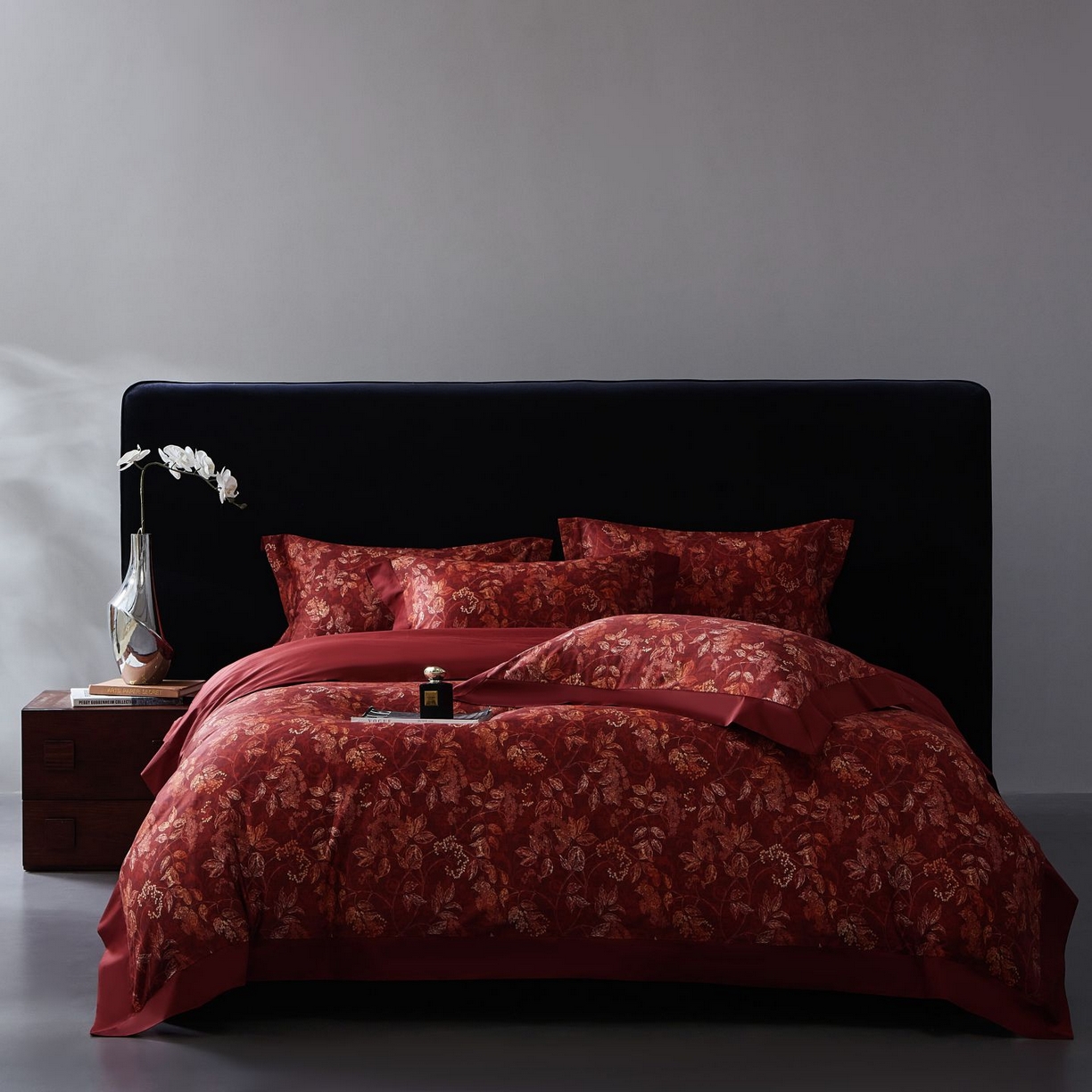 91家纺网 家纺一手货源 找家纺 【DM】2023新款100支澳棉提花（叶问系列）四件套 叶问（灰）