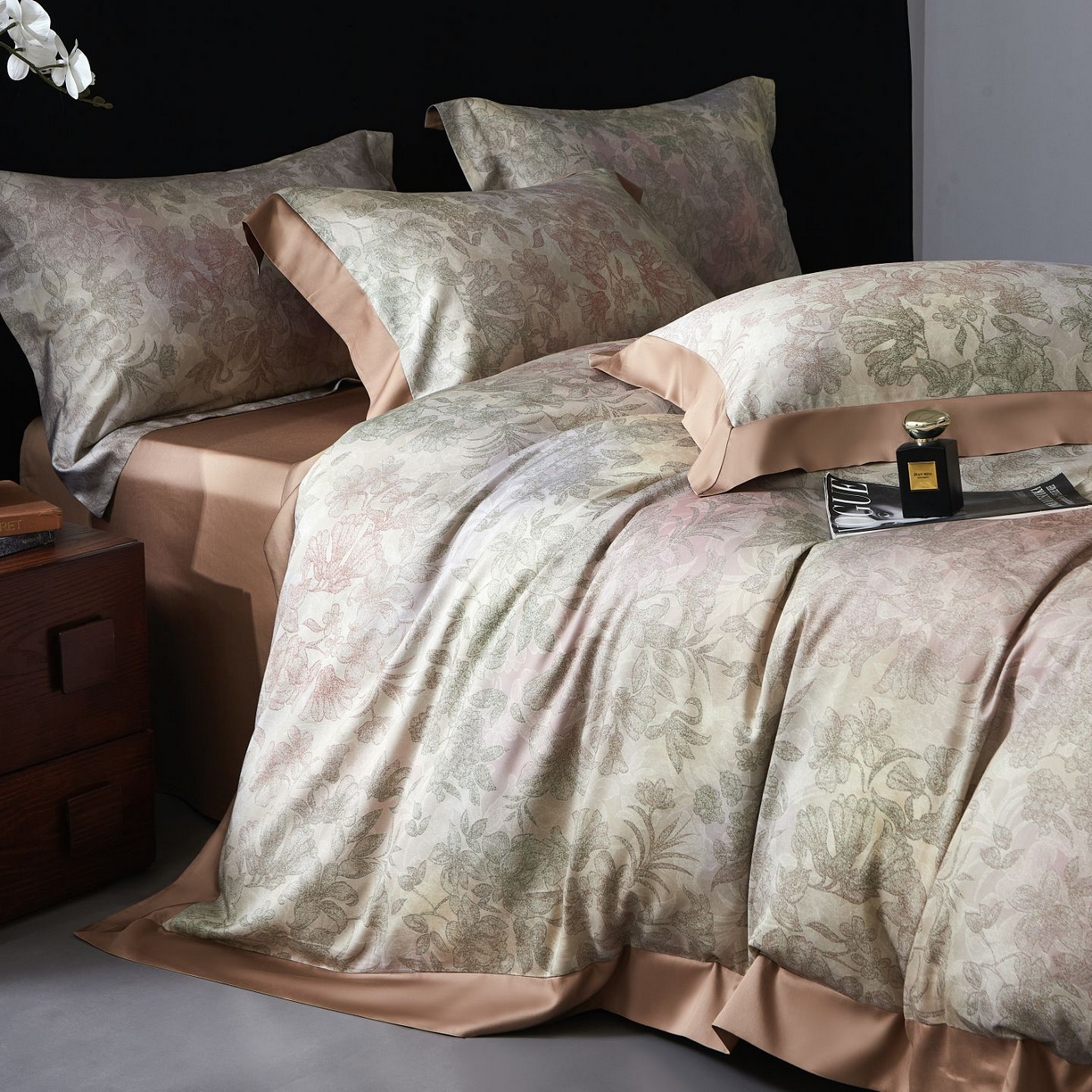 91家纺网 家纺一手货源 找家纺 南通朵美纺织品有限公司 2026新款100支天丝棉系列四件套 汀山芳韵