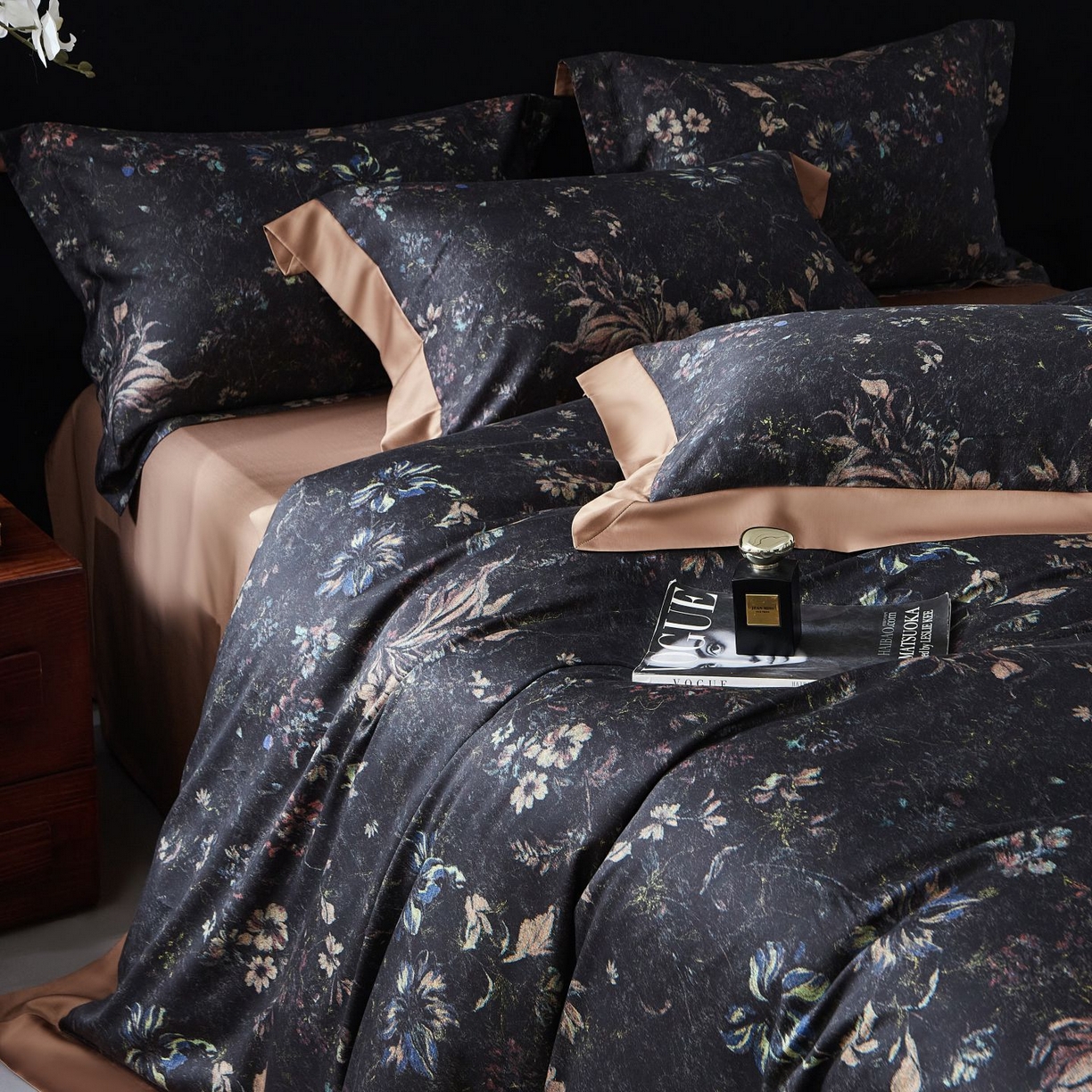 91家纺网 家纺一手货源 找家纺 南通朵美纺织品有限公司 2026新款100支天丝棉系列四件套 花案