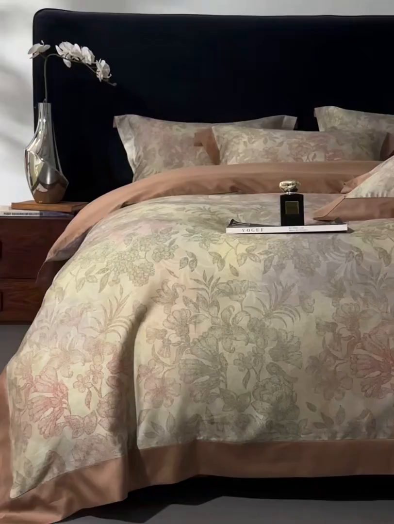 91家纺网 家纺一手货源 找家纺 南通朵美纺织品有限公司 2026新款100支天丝棉系列四件套 汀山芳韵