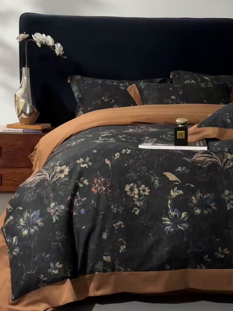 91家纺网 家纺一手货源 找家纺 南通朵美纺织品有限公司 2026新款100支天丝棉系列四件套 花案