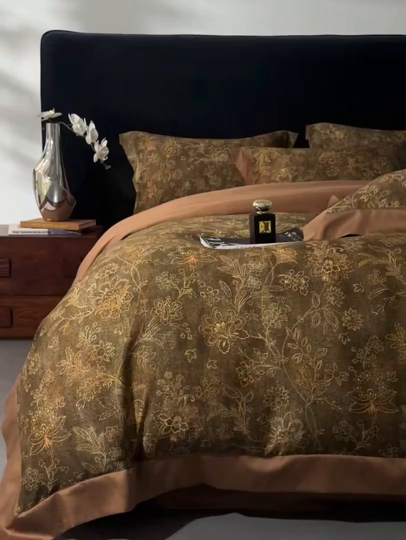 91家纺网 家纺一手货源 找家纺 南通朵美纺织品有限公司 2026新款100支天丝棉系列四件套 芝蘭