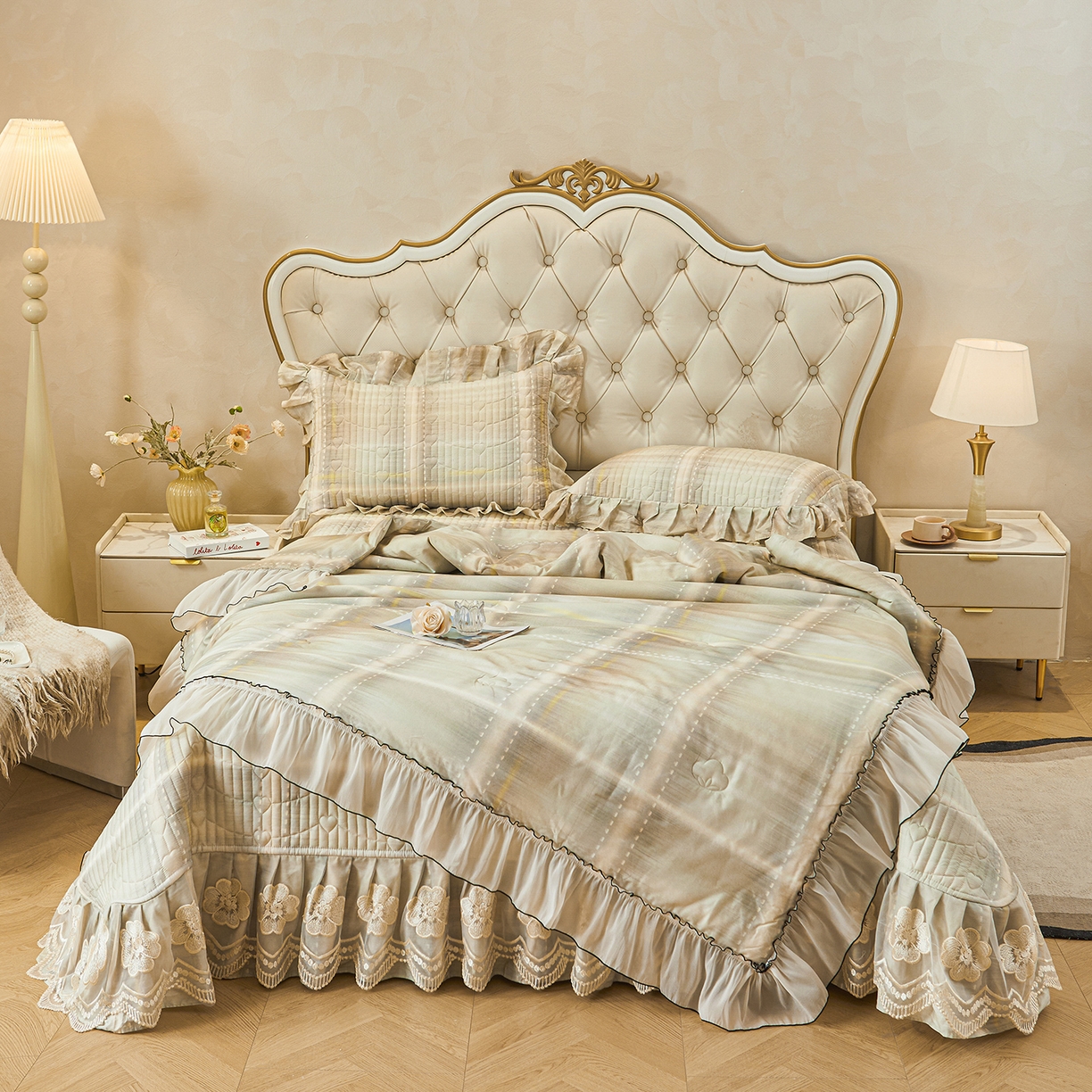 91家纺网 家纺一手货源 找家纺 （总）宜凡家纺 2026新款全棉数码印花夏被床盖四件套④号系列