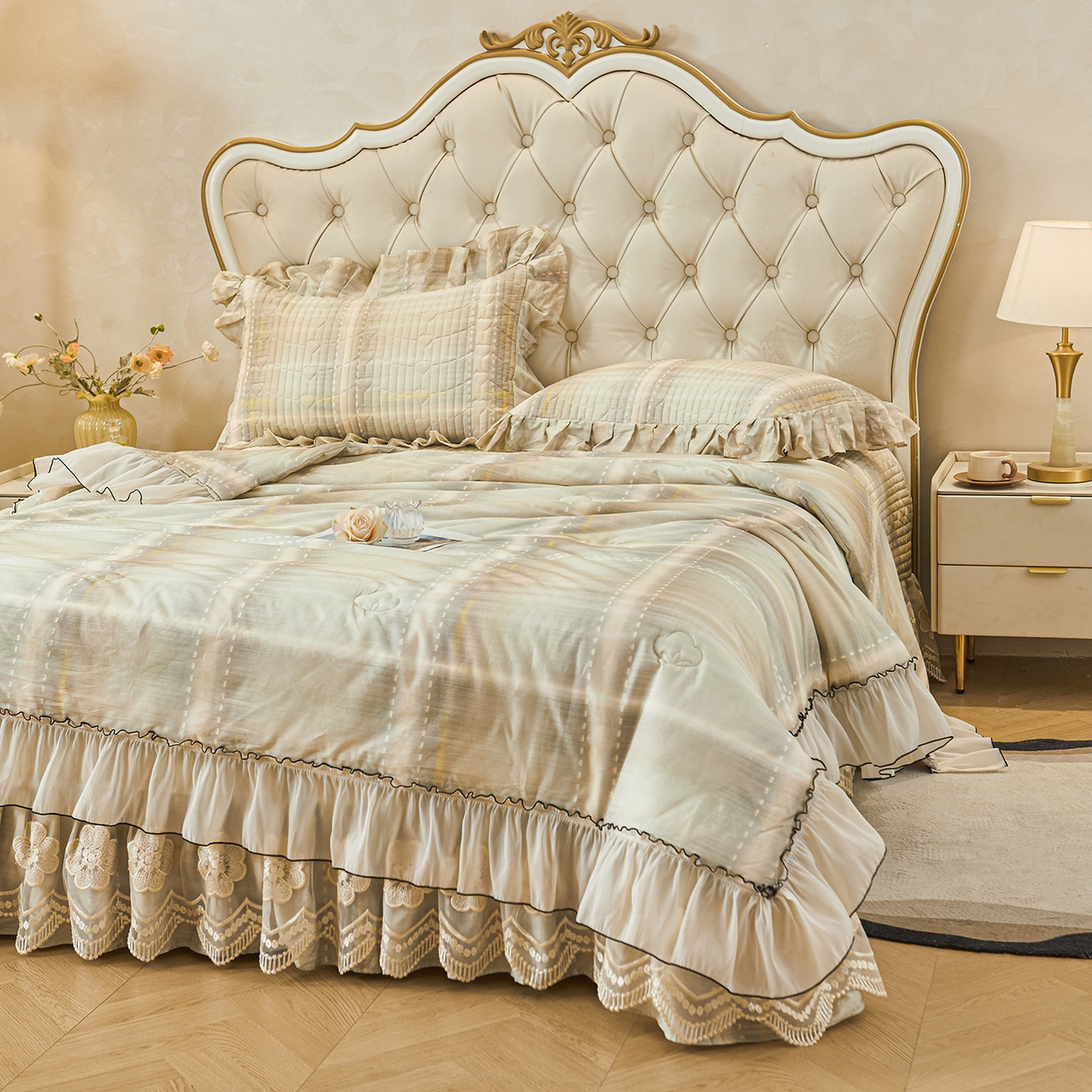 91家纺网 家纺一手货源 找家纺 （总）宜凡家纺 2026新款全棉数码印花夏被床盖四件套④号系列