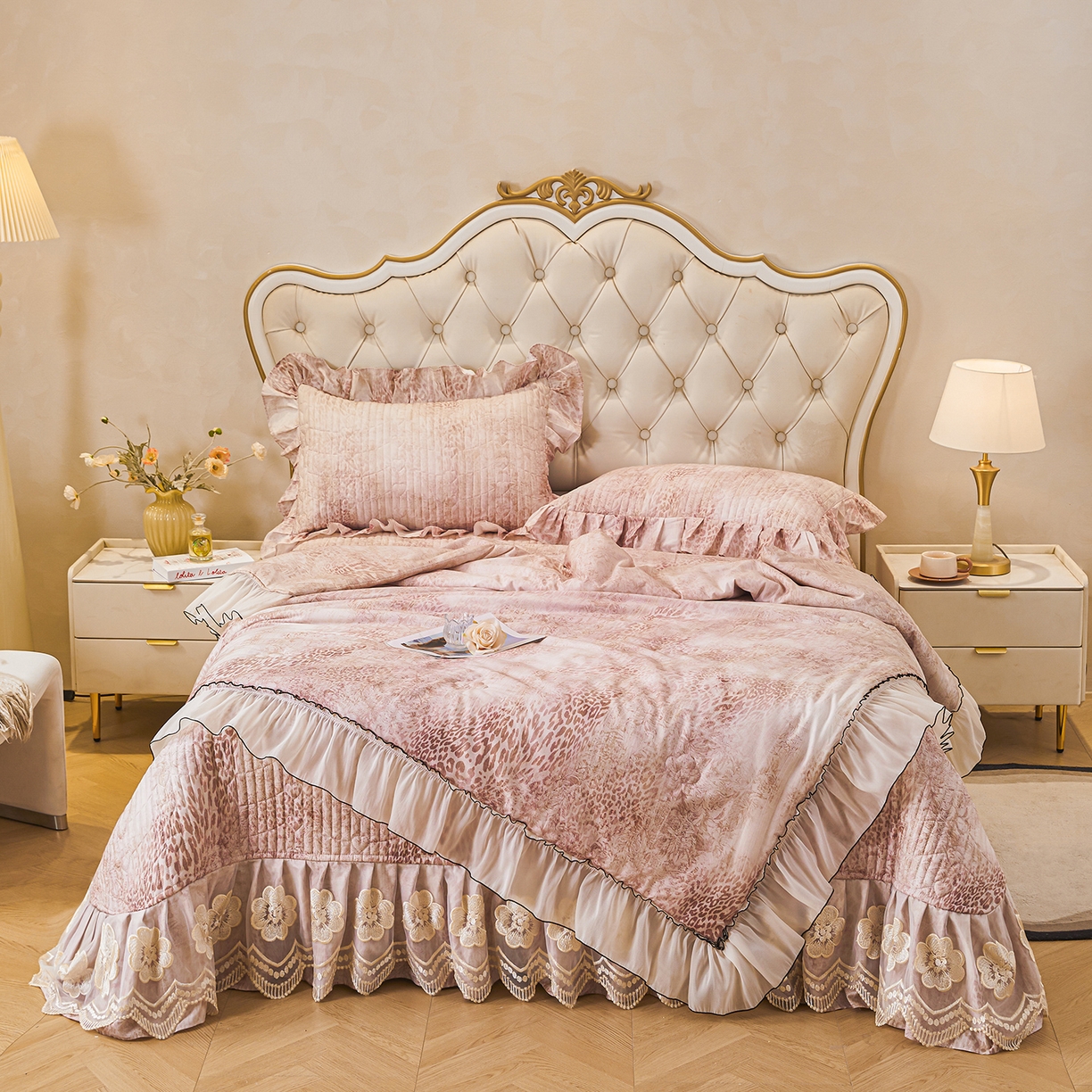 91家纺网 家纺一手货源 找家纺 宜凡家纺 2026新款全棉数码印花夏被床盖四件套④号系列 克里斯