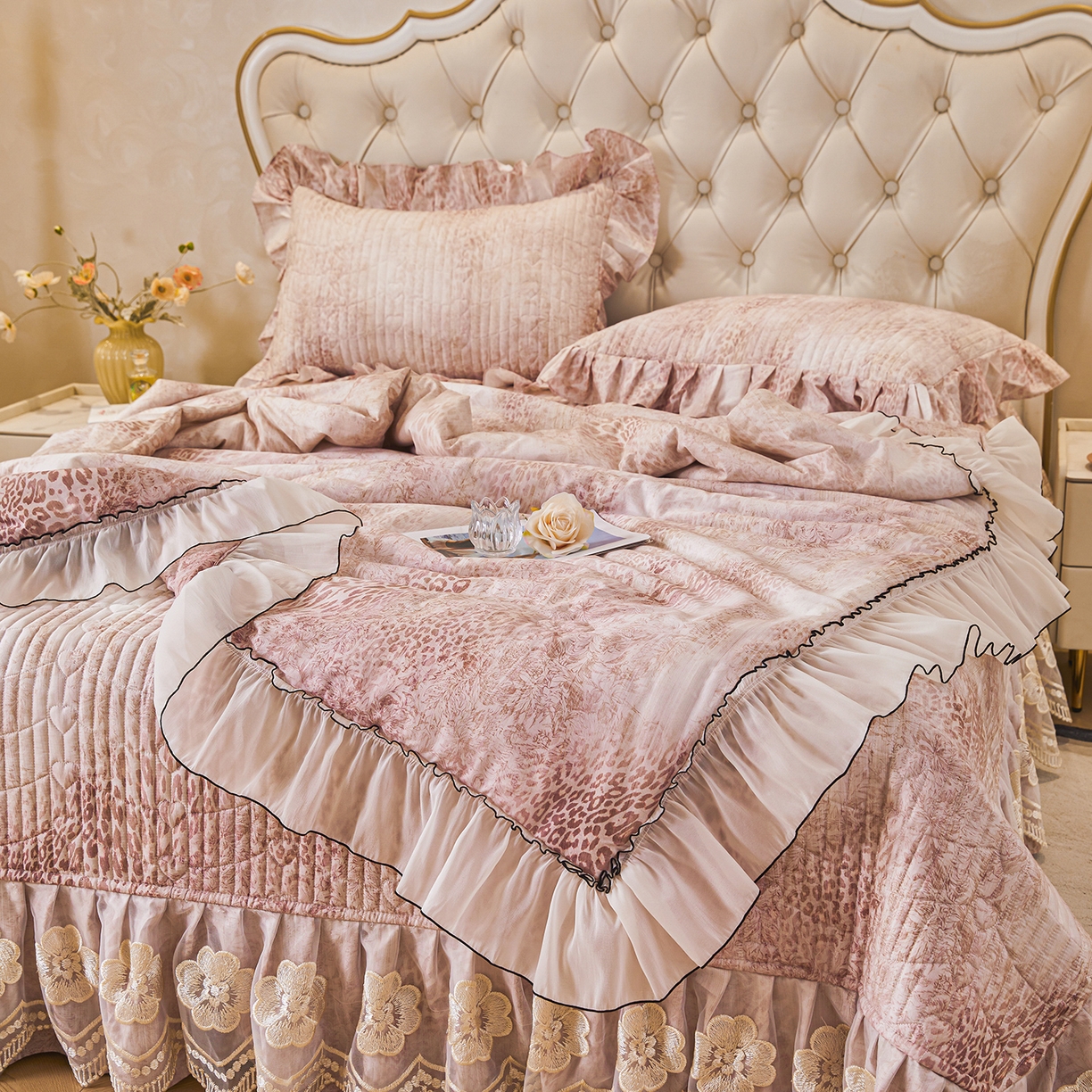 91家纺网 家纺一手货源 找家纺 宜凡家纺 2026新款全棉数码印花夏被床盖四件套④号系列 克里斯