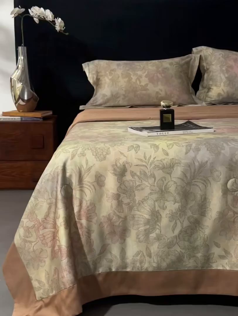 91家纺网 家纺一手货源 找家纺 南通朵美纺织品有限公司 2026新款100支天丝棉夏被四件套系列 汀山芳韵