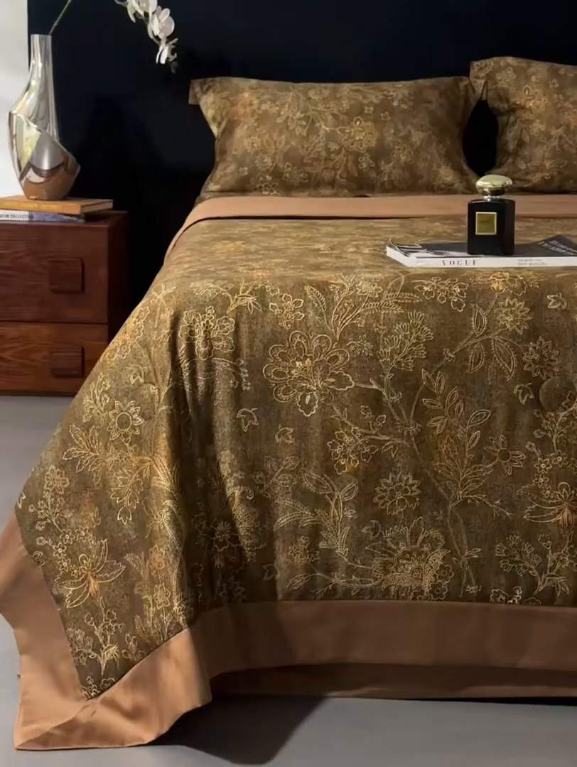 91家纺网 家纺一手货源 找家纺 南通朵美纺织品有限公司 2026新款100支天丝棉夏被四件套系列 芝蘭