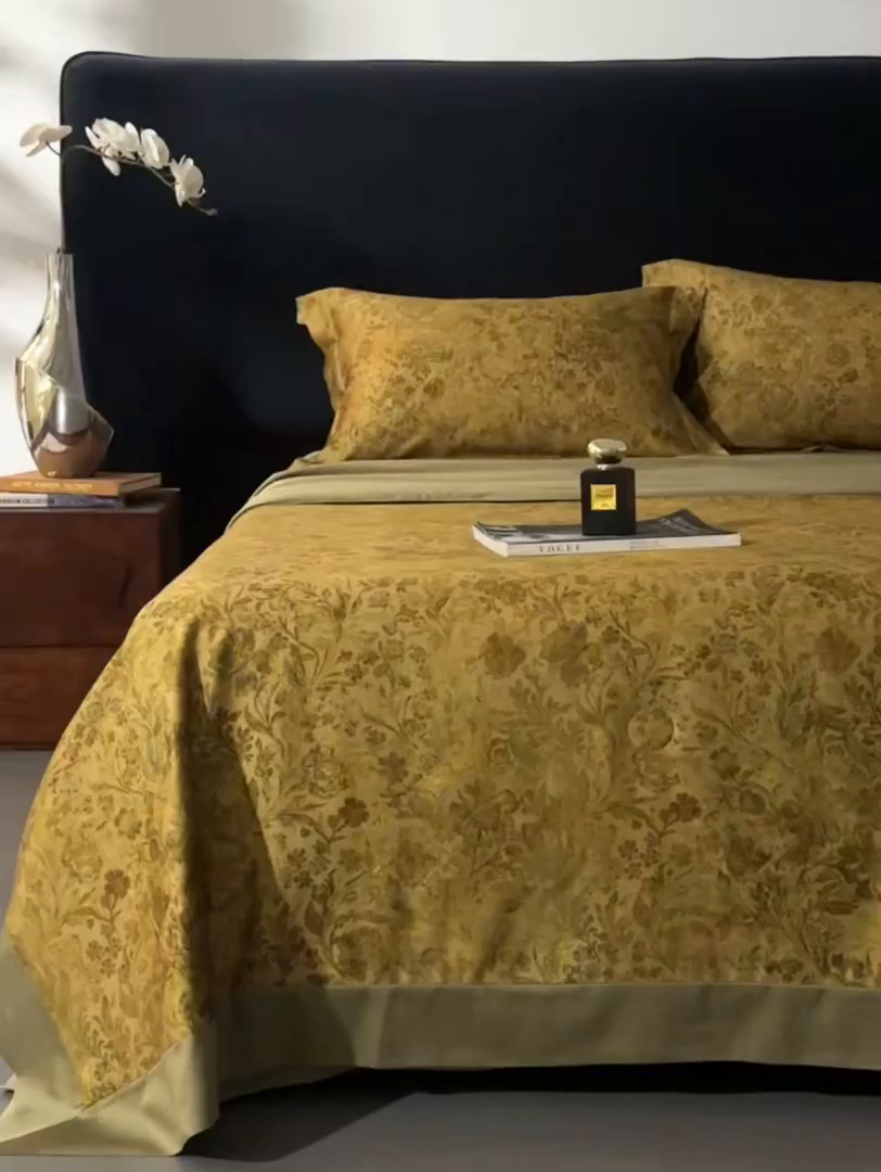 91家纺网 家纺一手货源 找家纺 南通朵美纺织品有限公司 2026新款100支天丝棉夏被四件套系列 锦香