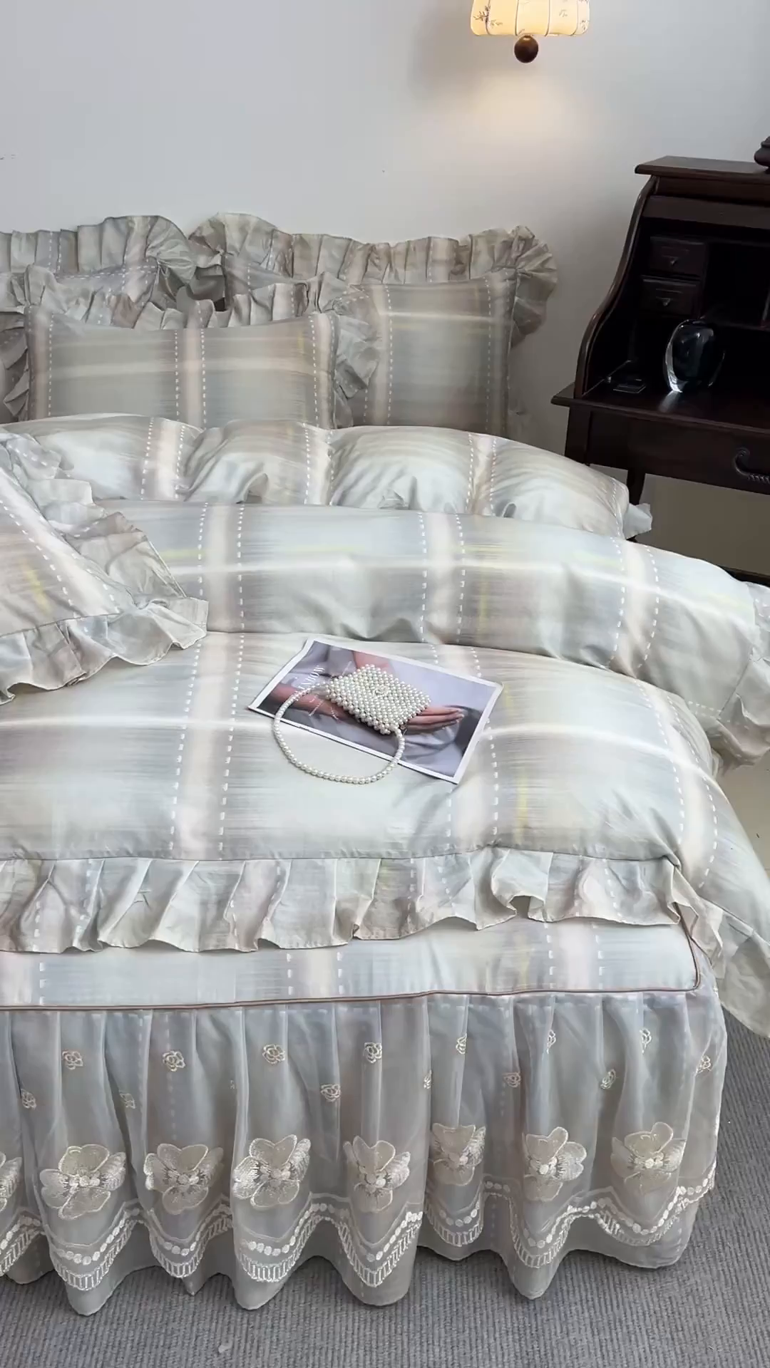 91家纺网 家纺一手货源 找家纺 （总）宜凡家纺 2026新款全棉数码印花单床裙四件套④号系列