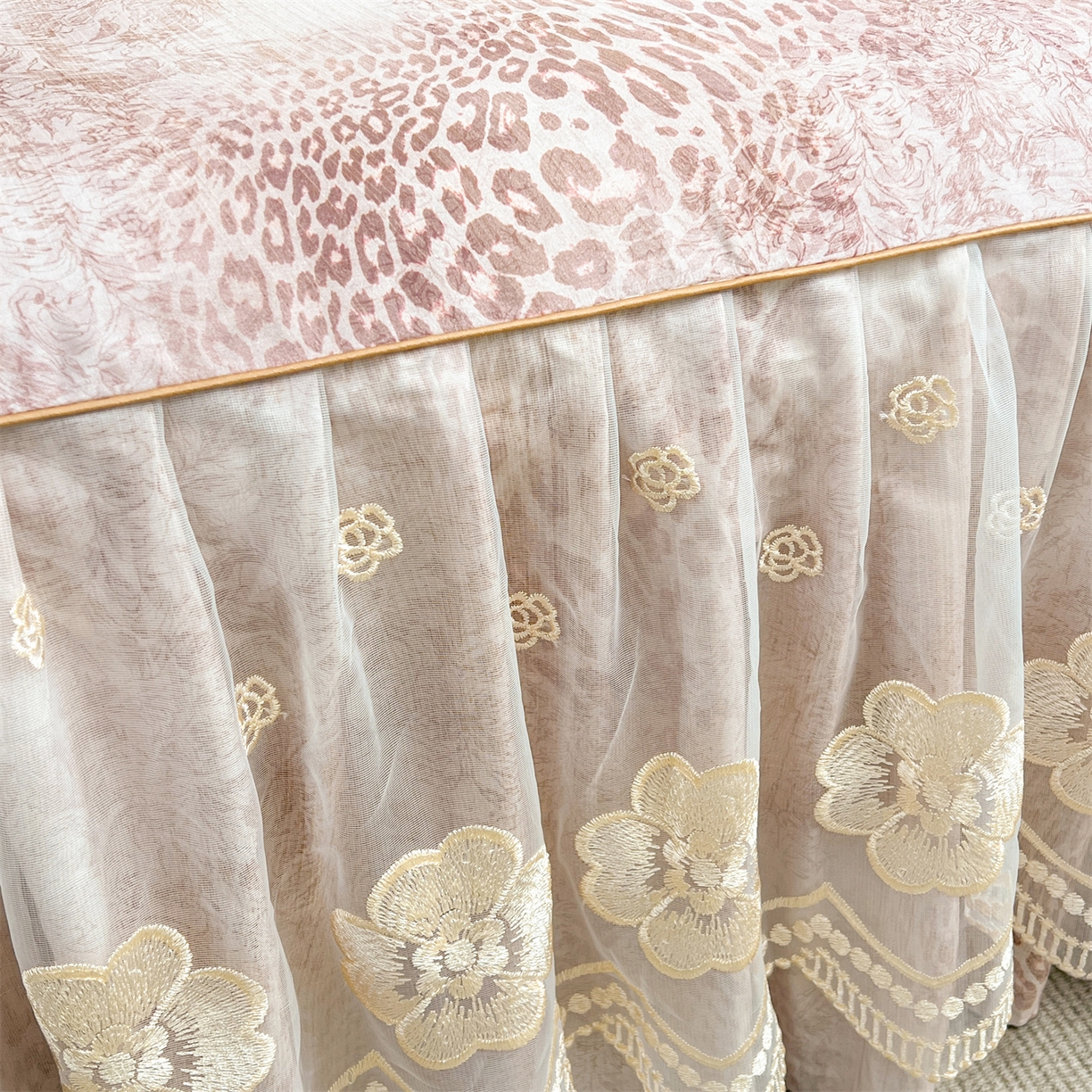 91家纺网 家纺一手货源 找家纺 宜凡家纺 2026新款全棉数码印花单床裙四件套④号系列 克里斯