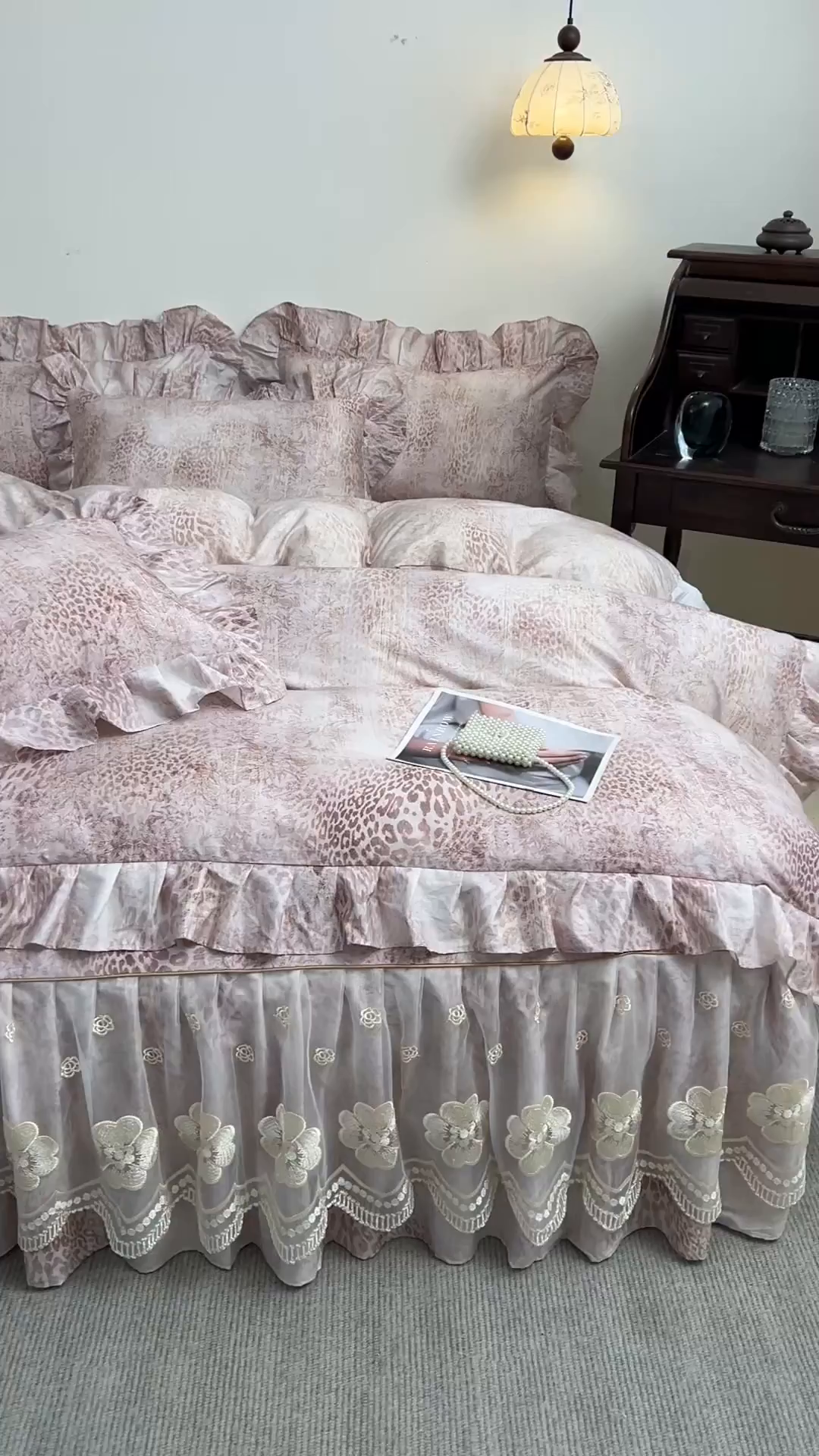 91家纺网 家纺一手货源 找家纺 宜凡家纺 2026新款全棉数码印花单床裙四件套④号系列 克里斯