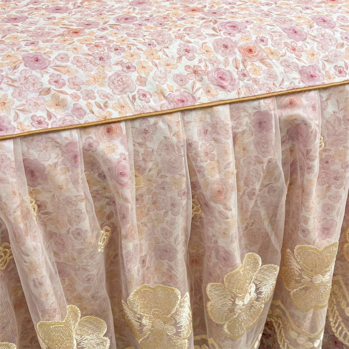 91家纺网 家纺一手货源 找家纺 宜凡家纺 2026新款全棉数码印花单床裙四件套④号系列 醒春集