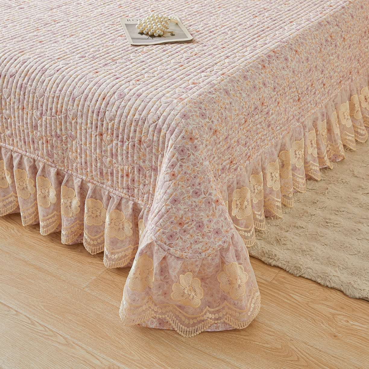 91家纺网 家纺一手货源 找家纺 宜凡家纺 2026新款全棉数码印花床盖三件套④号系列 醒春集