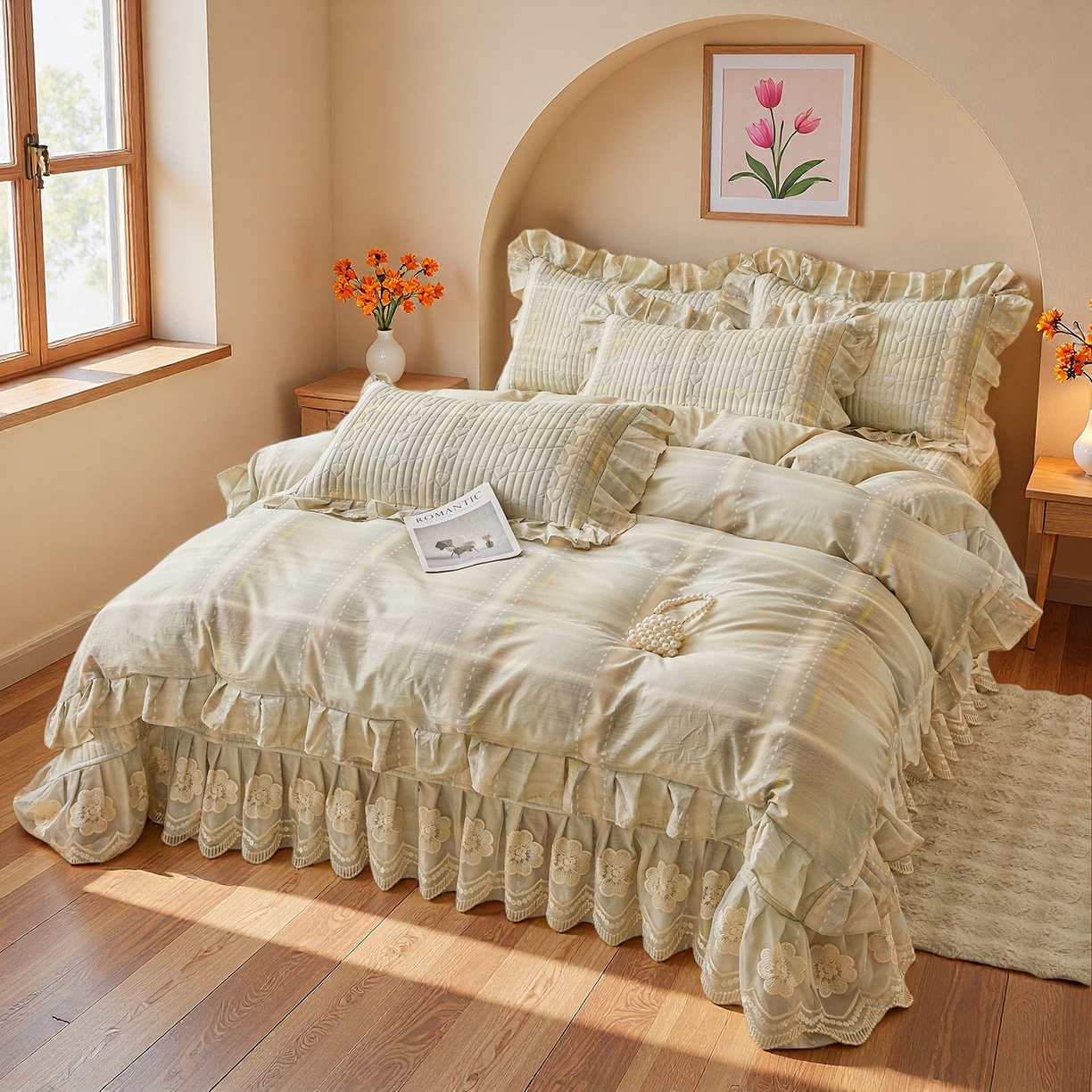 91家纺网 家纺一手货源 找家纺 （总）宜凡家纺 2026新款全棉数码印花床盖四件套④号系列