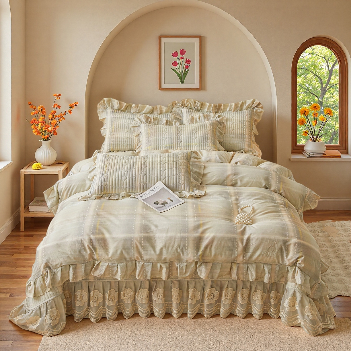 91家纺网 家纺一手货源 找家纺 （总）宜凡家纺 2026新款全棉数码印花床盖四件套④号系列