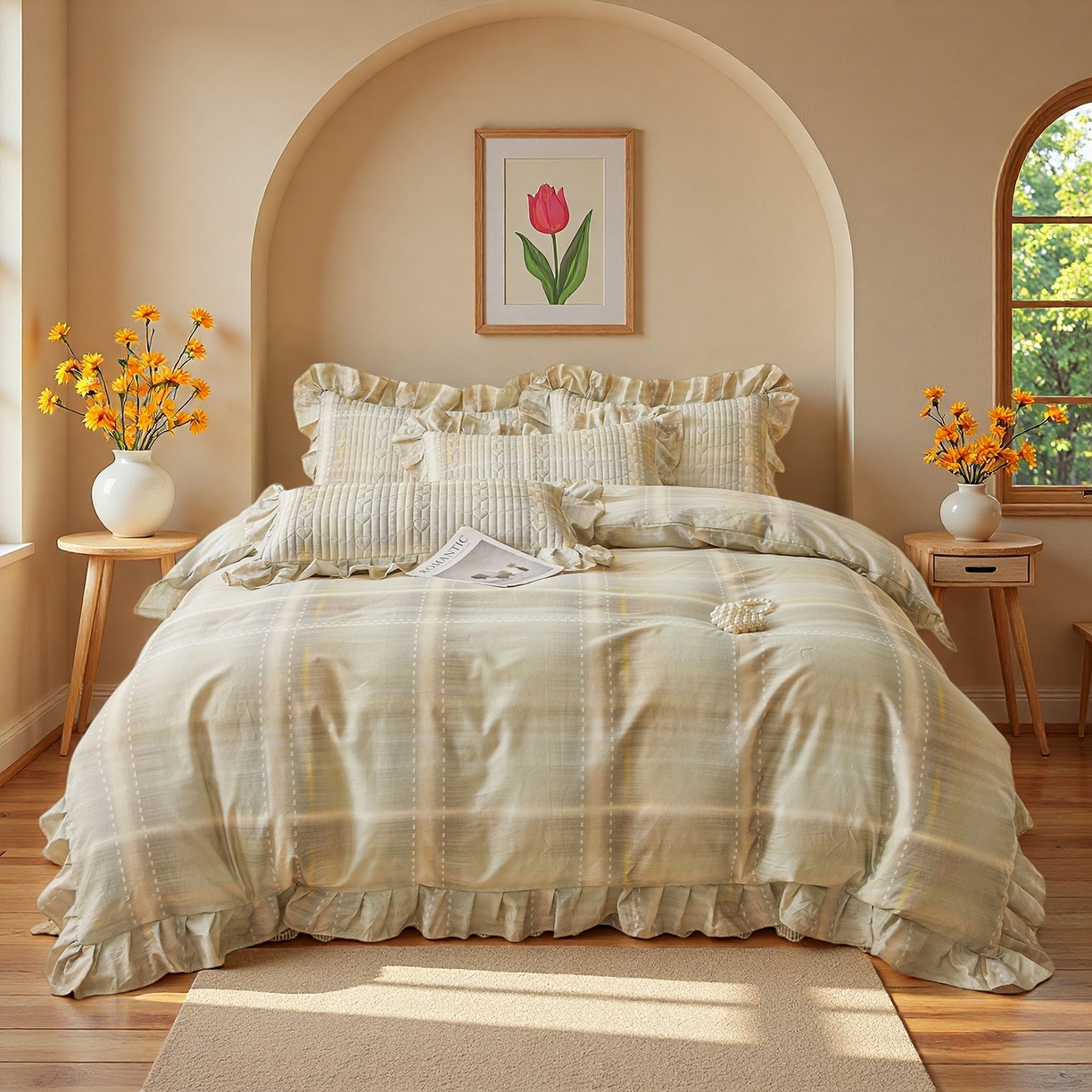 91家纺网 家纺一手货源 找家纺 （总）宜凡家纺 2026新款全棉数码印花床盖四件套④号系列