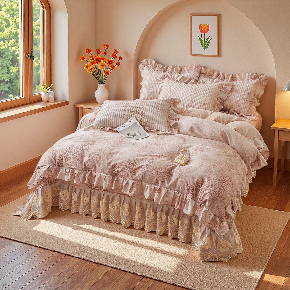 91家纺网 家纺一手货源 找家纺 宜凡家纺 2026新款全棉数码印花床盖四件套④号系列 克里斯