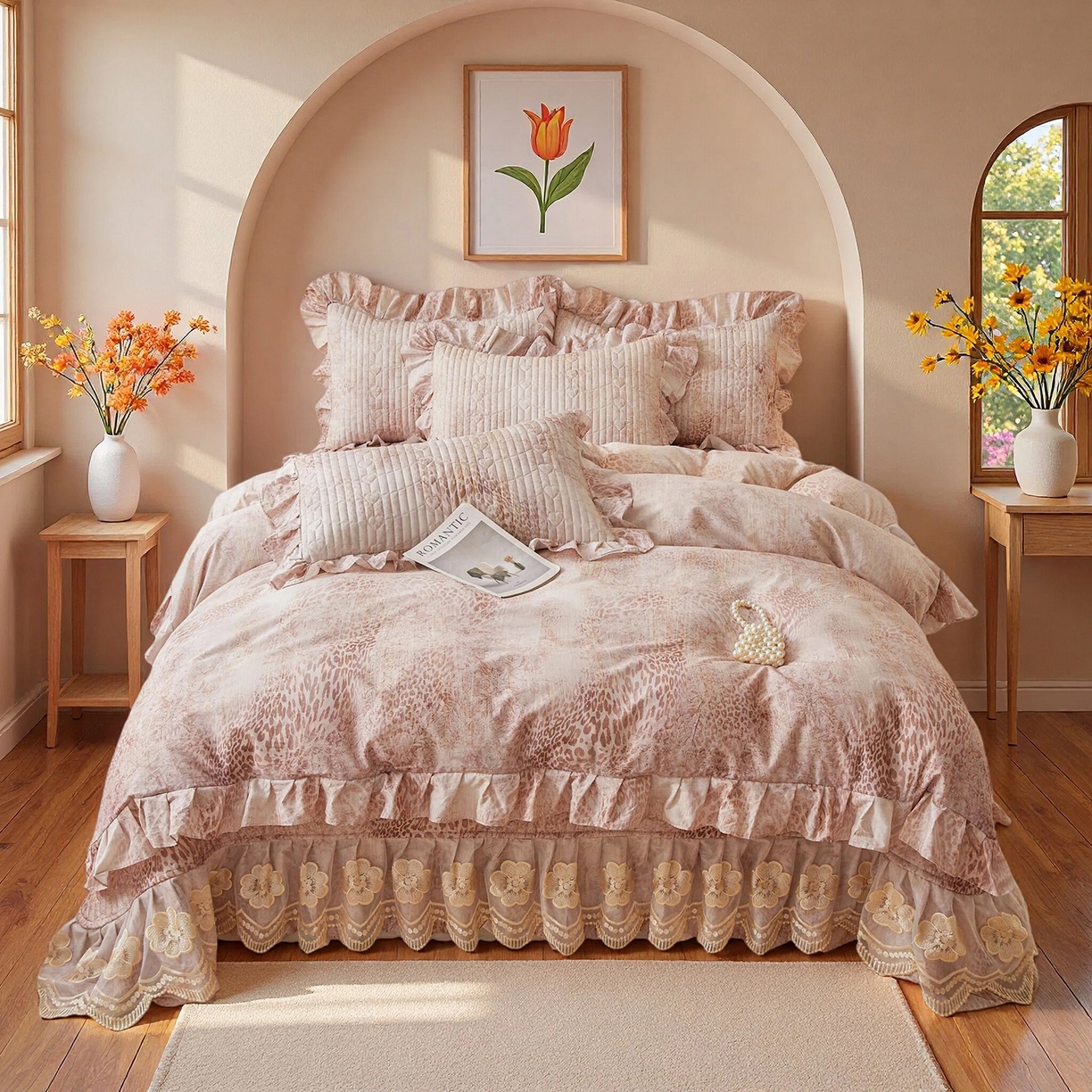 91家纺网 家纺一手货源 找家纺 宜凡家纺 2026新款全棉数码印花床盖四件套④号系列 克里斯