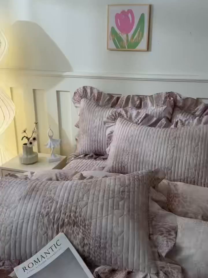 91家纺网 家纺一手货源 找家纺 宜凡家纺 2026新款全棉数码印花床盖四件套④号系列 克里斯