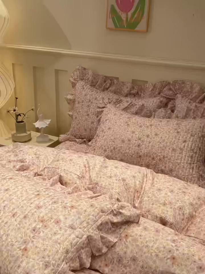 91家纺网 家纺一手货源 找家纺 宜凡家纺 2026新款全棉数码印花床盖四件套④号系列 醒春集