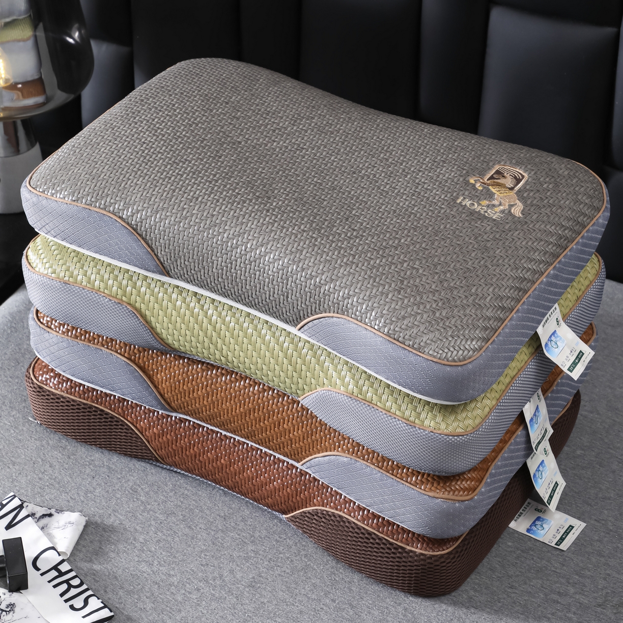 91家纺网 家纺一手货源 找家纺 （总）仁宇枕业 2026新款新品马到成功夏季雪藤冰藤夏凉记忆枕头花草枕荞麦枕头枕芯