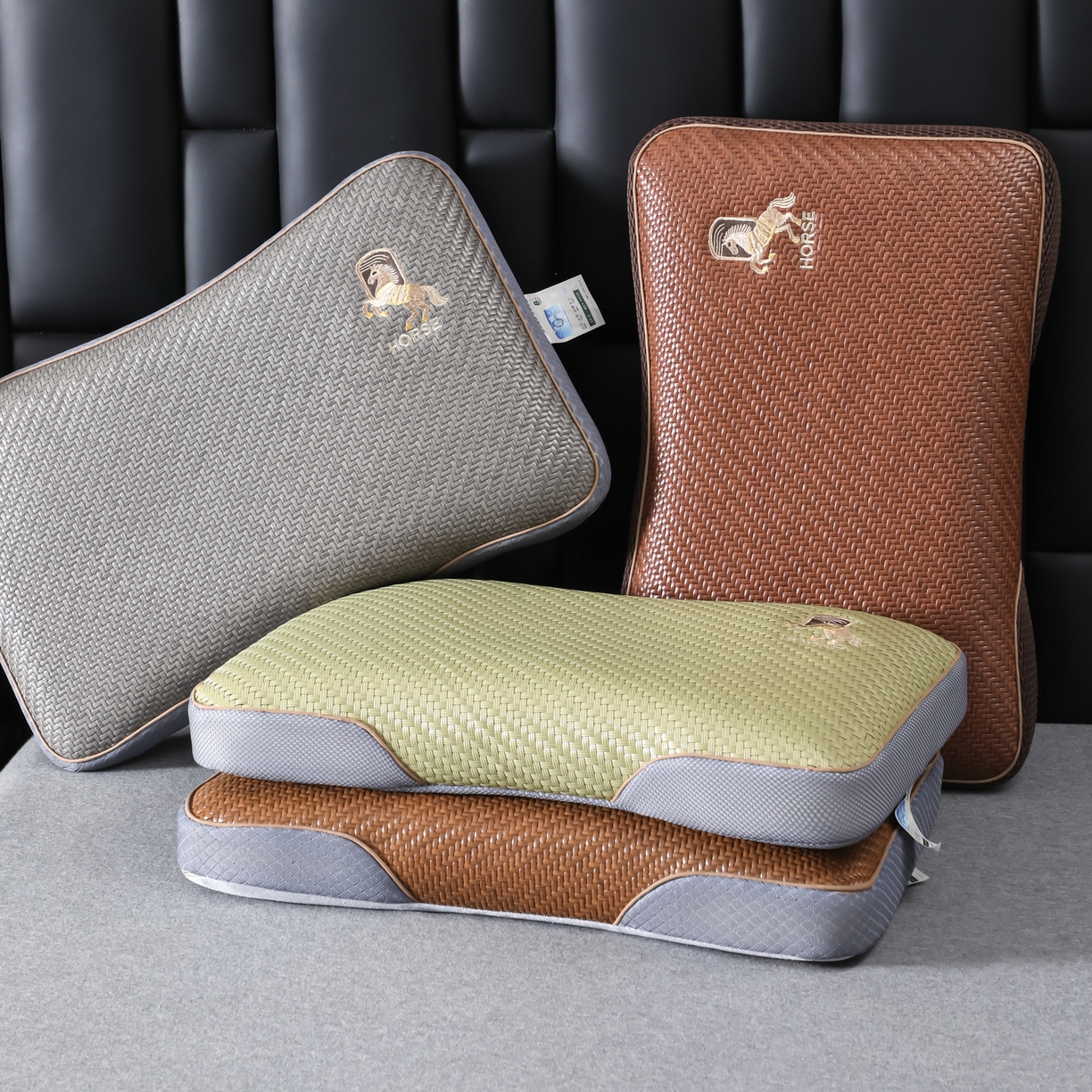 91家纺网 家纺一手货源 找家纺 （总）仁宇枕业 2026新款新品马到成功夏季雪藤冰藤夏凉记忆枕头花草枕荞麦枕头枕芯