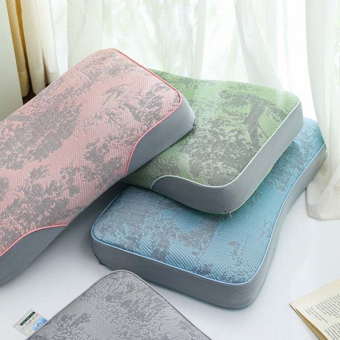 91家纺网 家纺一手货源 找家纺 （总）仁宇枕业 2026新款新品山水画夏季花草枕荞麦枕头记忆枕头枕芯