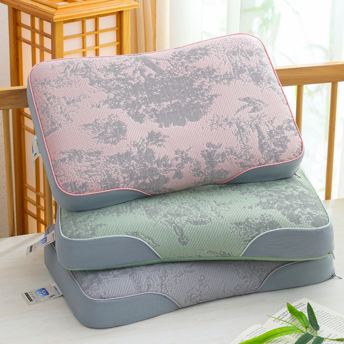 91家纺网 家纺一手货源 找家纺 （总）仁宇枕业 2026新款新品山水画夏季花草枕荞麦枕头记忆枕头枕芯