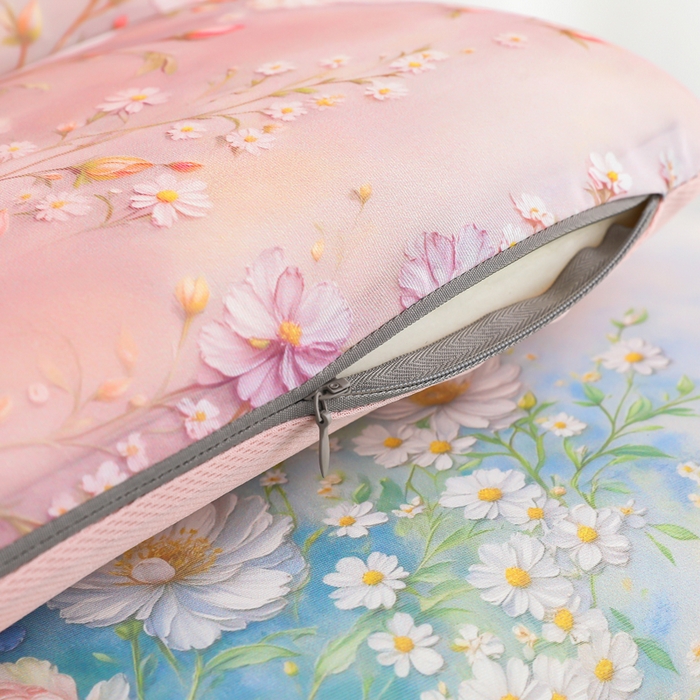 91家纺网 家纺一手货源 找家纺 （总）仁宇枕业 2026新款新品盛世牡丹薄荷印花方形记忆枕头枕芯