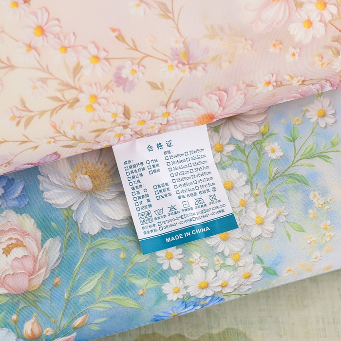 91家纺网 家纺一手货源 找家纺 （总）仁宇枕业 2026新款新品盛世牡丹薄荷印花方形记忆枕头枕芯