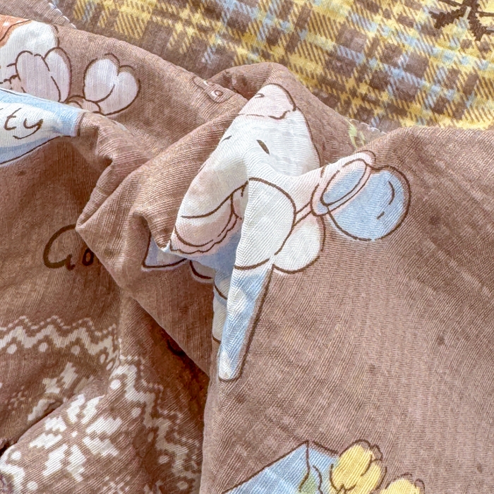 91家纺网 家纺一手货源 找家纺 仟网汇 2026新款密拷花边款法式泡芙纱夏被四件套夏被床盖四件套 奶糖猫咪