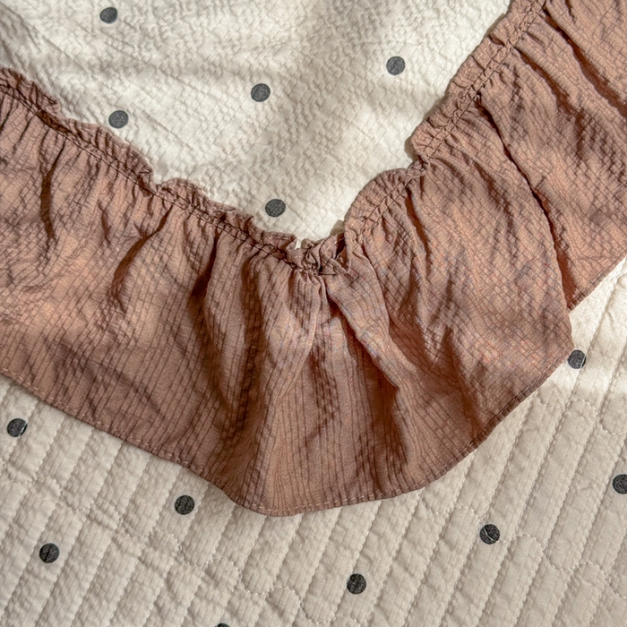 91家纺网 家纺一手货源 找家纺 仟网汇 2026新款密拷花边款法式泡芙纱夏被四件套夏被床盖四件套 奶油啵啵